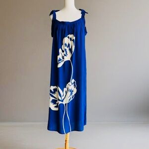 0024/ Navy Color Tie On Shoulder Dress, Sleeveless Dress